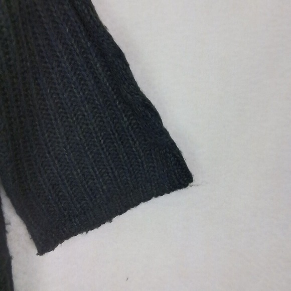 Forever 21 Chunky Cable Knit Open Front Cardigan Size Small in Navy, Green - Picture 7 of 11